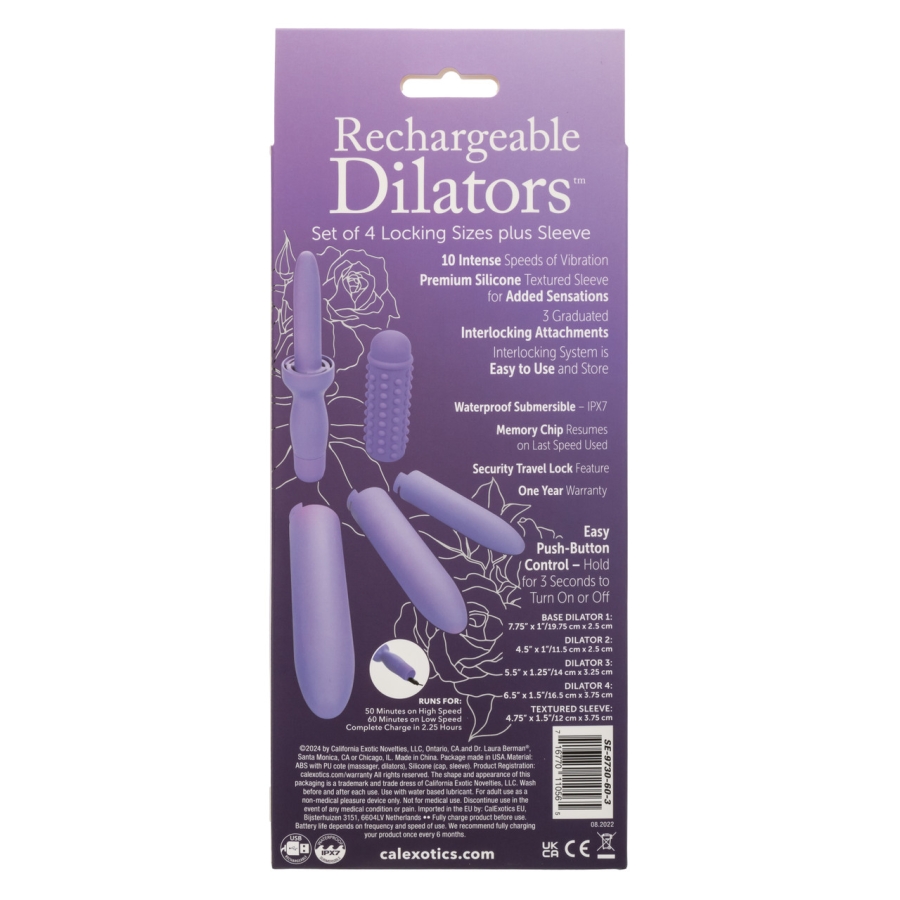 Dr. Laura Berman Rechargeable Dilators Set of 4 Locking Sizes Plus Sleeve - Image 3