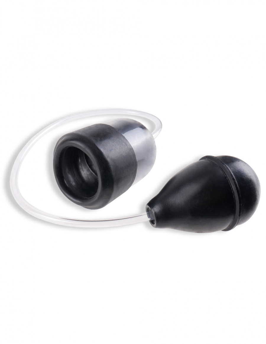 Fetish Fantasy Series Suck N' Stroke Head Pump - Clear/Black - Image 2