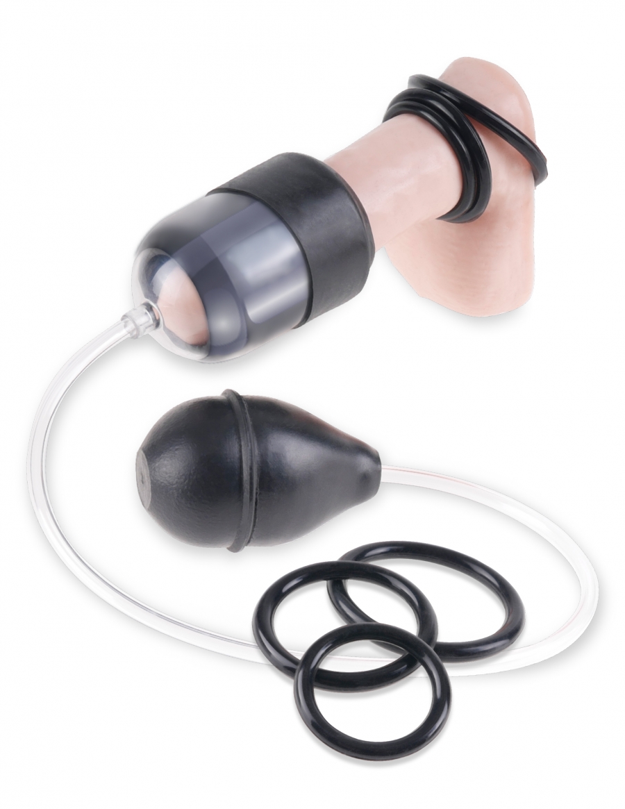 Fetish Fantasy Series Suck N' Stroke Head Pump - Clear/Black - Image 3